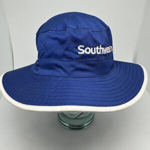 Southwest Hat Boonie Strap Back Mens Blue Wide Brim Sun Bucket Fishing